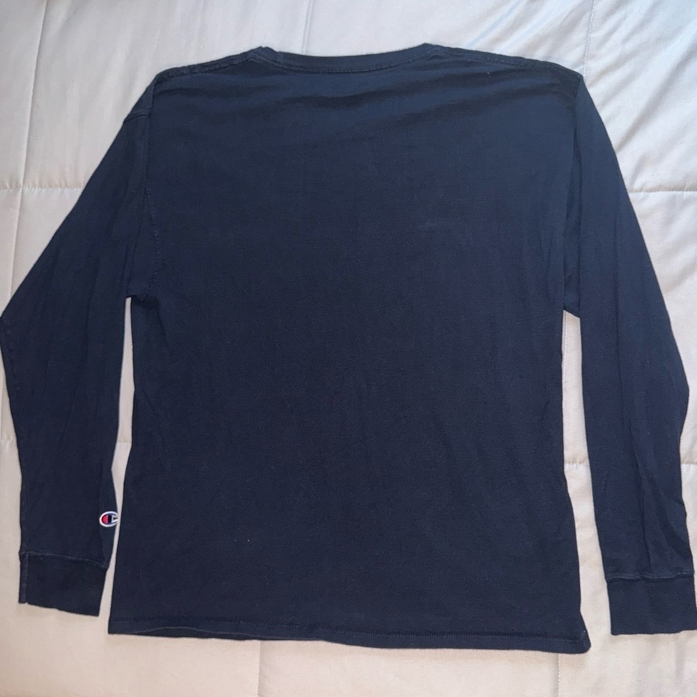 Champion Dark Blue Crewneck Long Sleeve Tee in Size Large Men’s - Picture 2 of 5